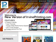 Tablet Screenshot of irvineprinting.com